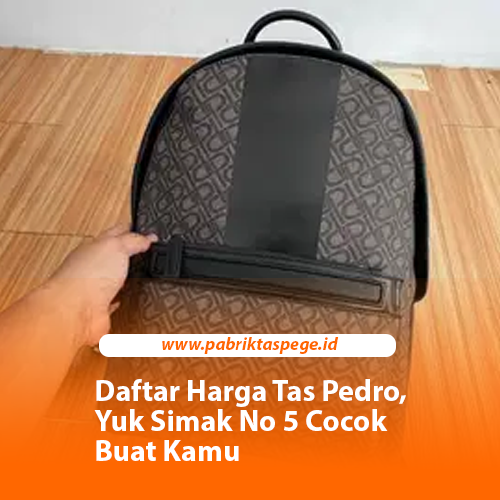 Daftar Harga Tas Pedro, Yuk Simak No 5 Cocok Buat Kamu