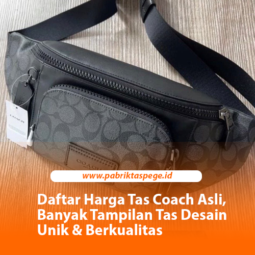 Daftar Harga Tas Coach Asli, Banyak Tampilan Tas Desain Unik & Berkualitas