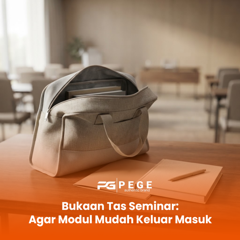 Bukaan Tas Seminar: Agar Modul Mudah Keluar Masuk